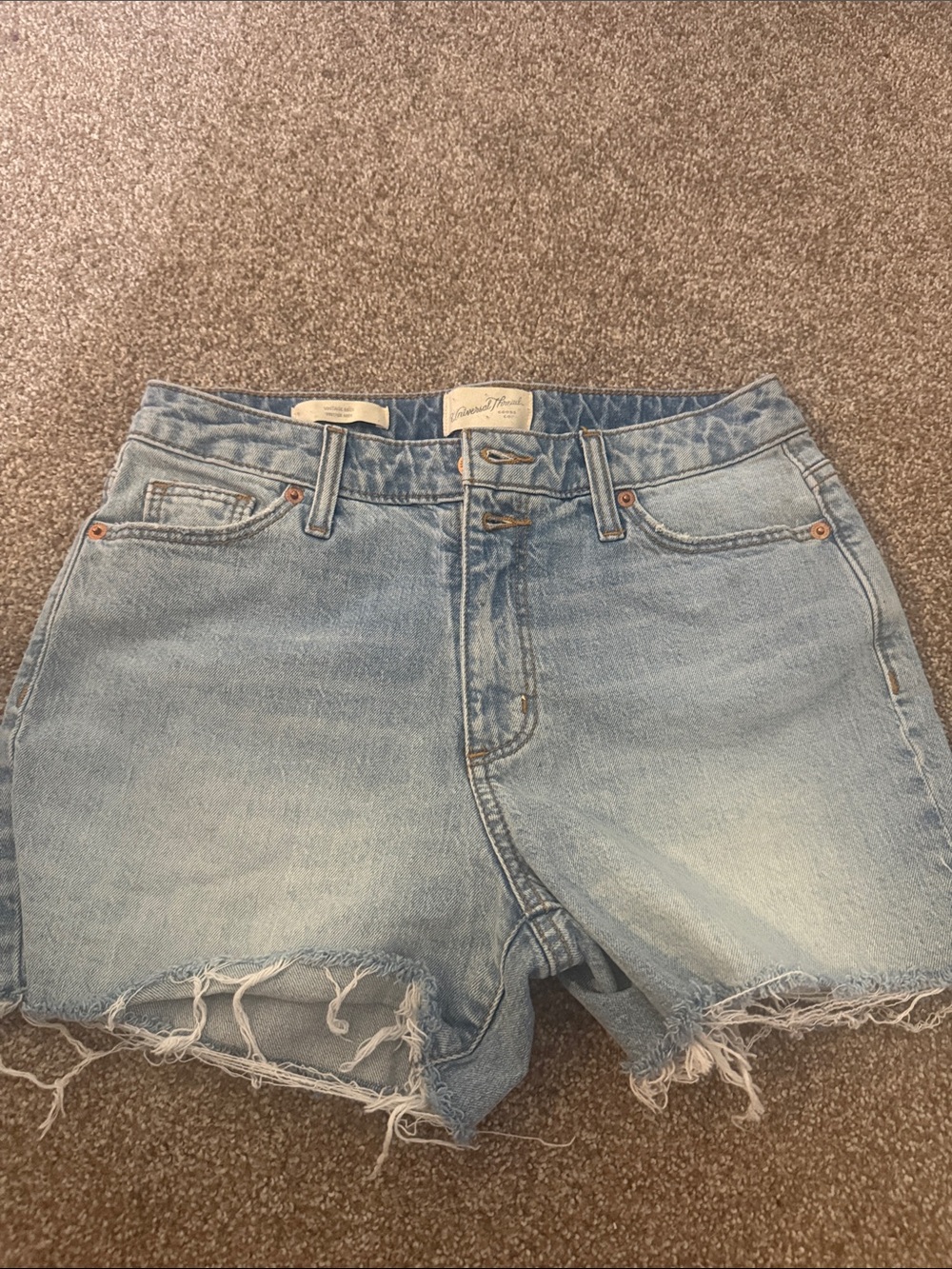 Universal Thread Light Blue Button-Fly Denim Shorts